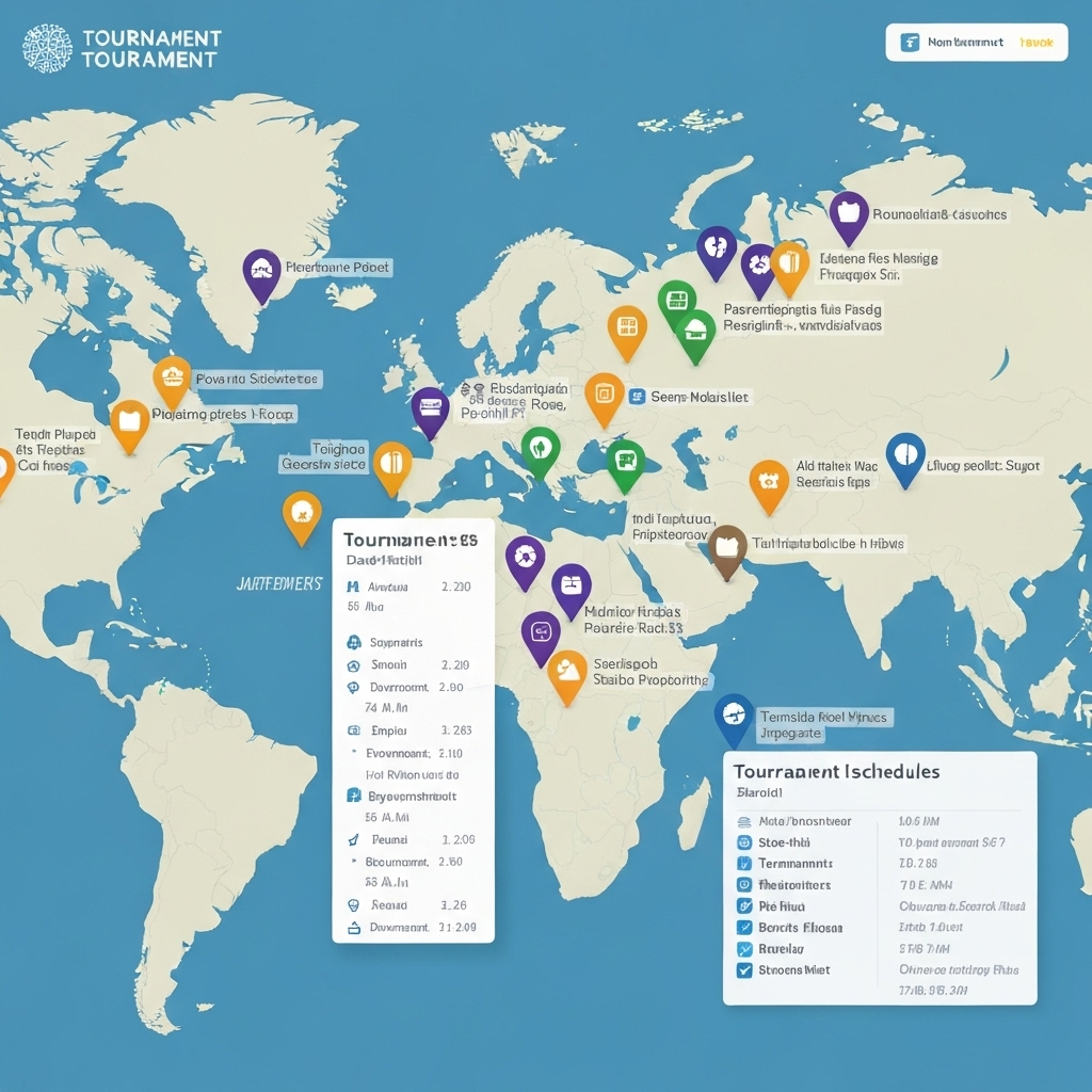 Mapa interactivo de torneos